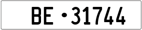Trailer License Plate